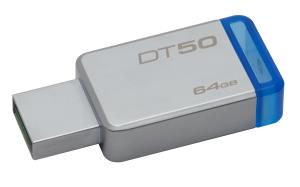 Datatraveler 50 - 64GB USB Stick - USB 3.0 - Metal Blue
