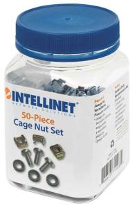 Set Of Cage Nuts, Screws And Plastic Washers - 50-pack