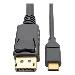 USB-C TYPE-C TO DISPLAYPORT CBL 4K 60HZ THUNDERBOLT 3 1.83 M