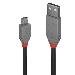 Cable - Anthra Line - USB 2.0 Type A To Micro-b - Black / Grey - 1m