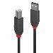 Cable - USB 2.0 Type A To B - Anthraline - Grey - 5m