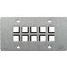 Euro 10 Button Keypad Ctrl 2-gang Brush Alum Face Rs232/ir