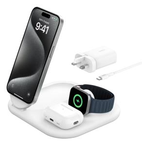 Boost Charge Qi2 15w Magnetic 3in1 Stand White