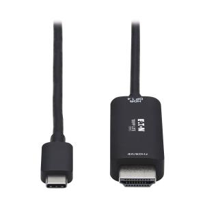 TRIPP LITE USB-C to HDMI Adapter Cable, 4K 60Hz, HDR, HDCP 2.2, DP 1.4 Alt Mode, Black, 1.8m