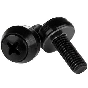 M6 Mounting Screws M6x12mm Screws 100 Pack Black