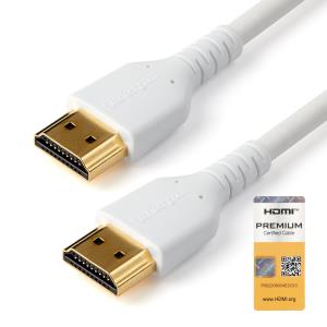 Premium High Speed Hdmi Cable With Ethernet Aramid Fiber 1m White