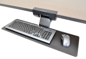 Tray Keyboard Retractable Black E Coat