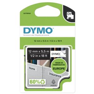 Tape Fixed Black White 12mm Type D1