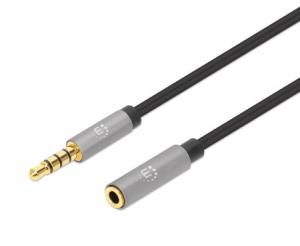 Stereo Audio Extension Cable 3.5mm Male to Female Slim Premium Gold-plated 3m