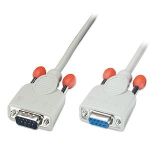 Extension Cable Serial - 9 Way D Male To 9 Way D Female - White - 2m