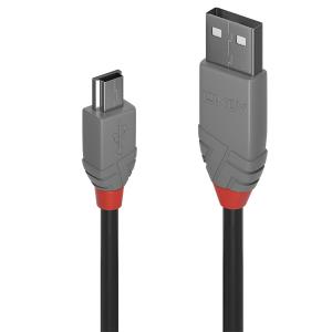 Cable - USB2.0 Type A To USB Mini-b - 1m - Anthra Line