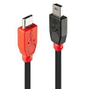 Cable Otg - USB 2.0 Type Micro-b Male To USB 2.0 Type Mini-b Male - 2m - Black