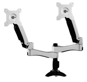 Articulating Dual Monitor Mount Clamp Grommet