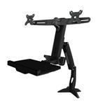 Dual Sit Stand Workstation Clamp Mount 24in
