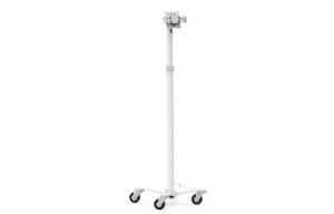 Cling Rise Freedm Rolling Kiosk All Tablets Stand White
