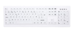 Hygiene Desktop Keyboard - Ak-c8100f-fus - Wireless - Azerty Be - Fully Sealed Watertight - White