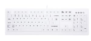 Hygiene Desktop Keyboard - Ak-c8100f-uvs - USB - Qwerty Us - Fully Sealed Watertight - White