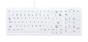 Hygiene Compact Keyboard - Ak-c7000f-uvs - USB - Qwerty Us - Fully Sealed - White With Numeric Pad