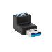 USB 3.0 SUPERSPEED ADAPTER USB-A TO USB-A M/F UP ANGLE BLK