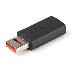 Secure Charge USB Data Blocker- USB-a M/f Power-only Adapter