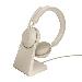 Headset Evolve2 65 MS - Stereo - USB-C / BT - Beige - with Desk Stand