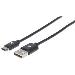 USB 2.0 Cable Type-A Male to Type-C Male, 480 Mbps, 1m Black