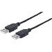 USB 2.0 Cable Type-A Male to Type-A Male, 480 Mbps, 1m Black