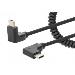 USB-C TO USB-C Cable Curly 1m- Male/Male Black USB 2.0