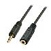 Extension Audio Cable Premium - 3.5mm Stereo Jack To 3.5mm Stereo Socket - 7.5m - Black