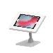 Premium Security Kiosk Stand W/ Gooseneck Tabletop Mount (white)